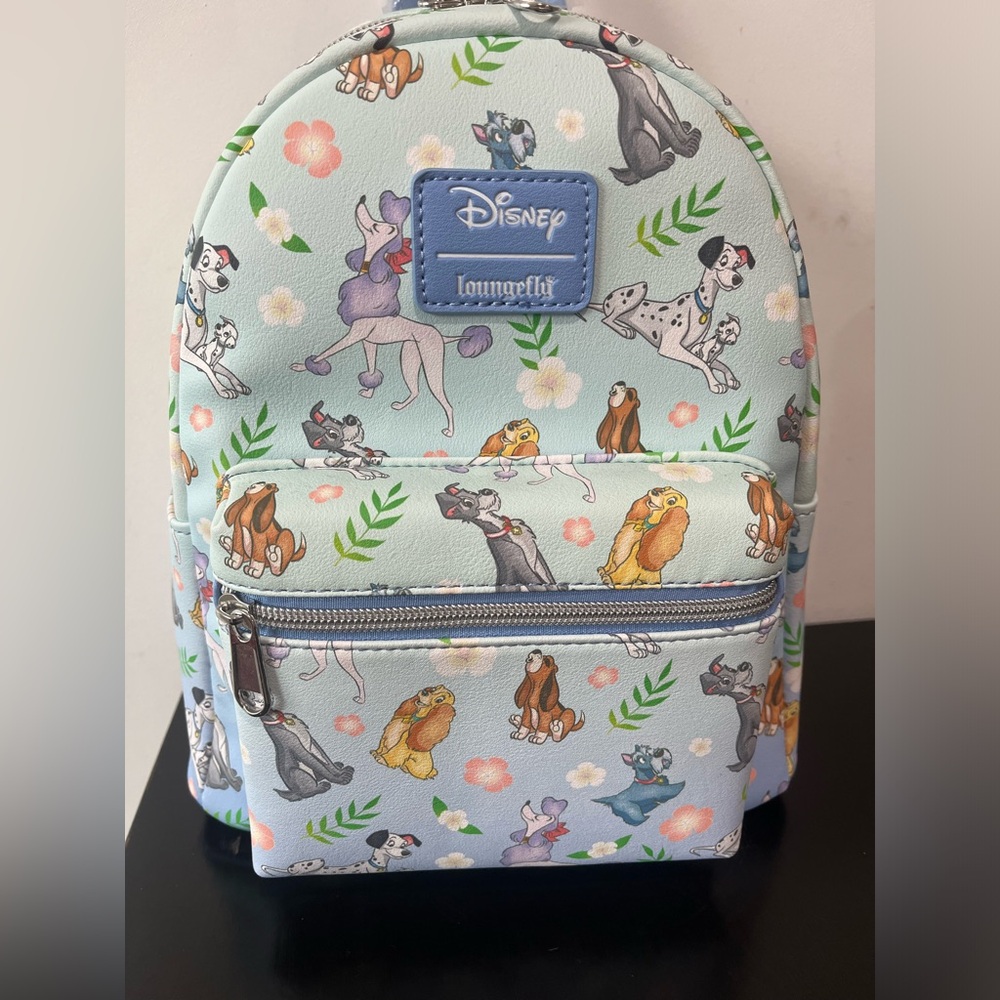 Loungefly Disney Dogs Floral Mini Backpack - Picture 2 of 8